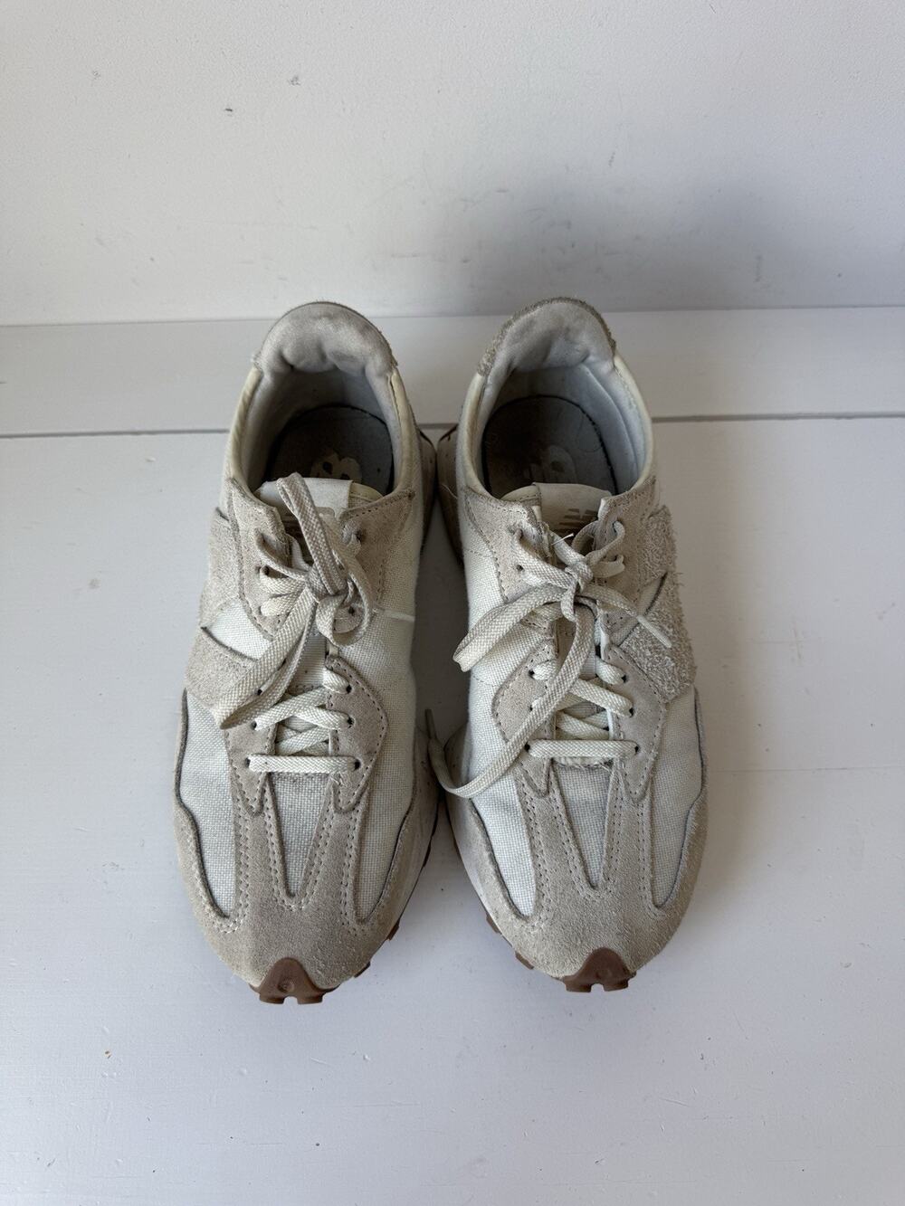 New Balance Women's 327 Sneakers Women’s 8 Cream Suede